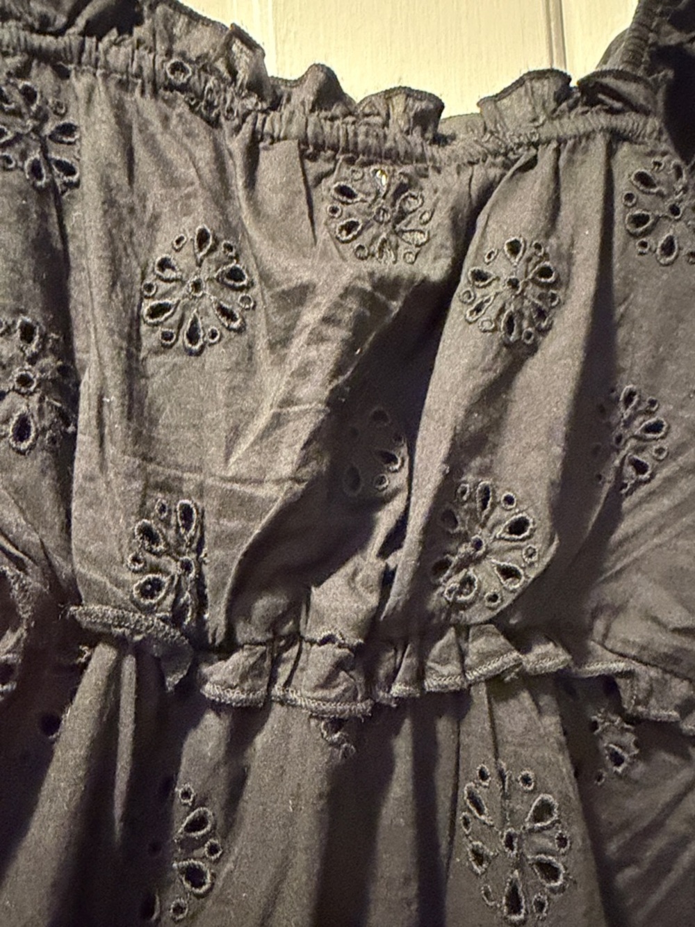 GAP Black Eyelet Tiered Maxi Dress - Picture 11 of 16